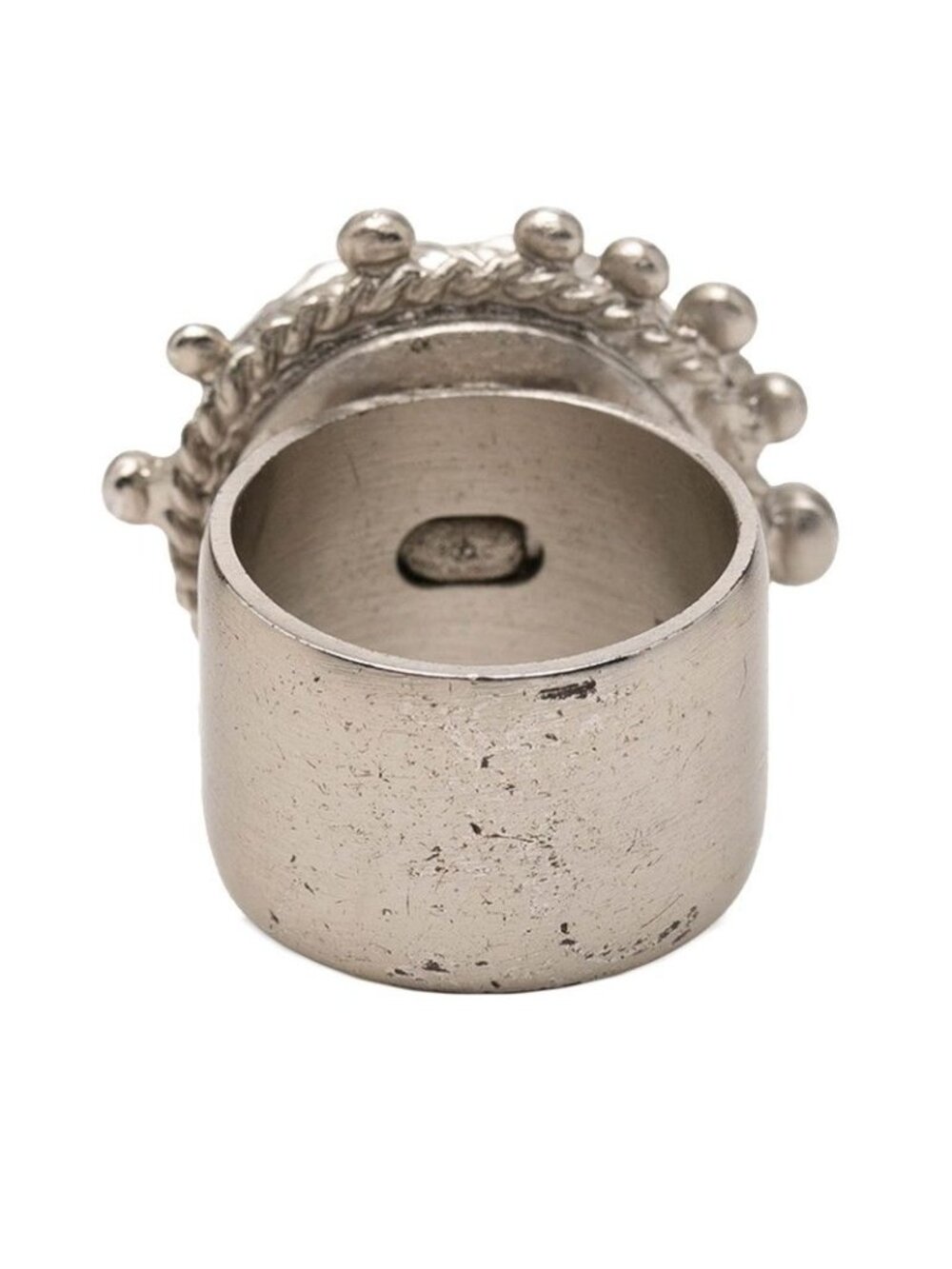 ★SOLD★ Chanel CC Logo Ring 02c Silver Pink Metal Line Stone - Picture 4 of 7